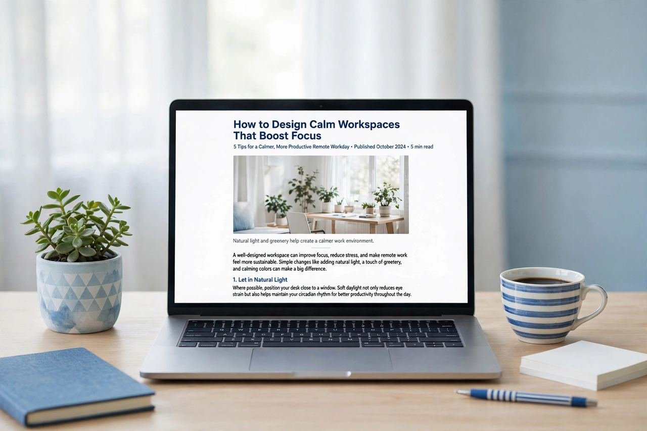 Niche edits service — an existing article open on a laptop