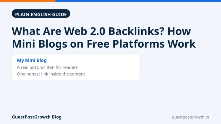What Are Web 2.0 Backlinks - Mini Blogs on Free Platforms
