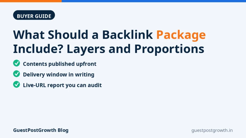 What Should a Backlink Package Include - Layers and Proportions