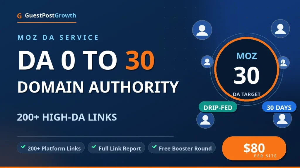 Increase Moz domain authority DA 0 to 30 — Moz DA increase service